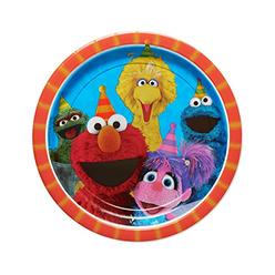 Amscan 551672 Sesame Street® Birthday, Round Paper Plates, 9", 8 Ct.