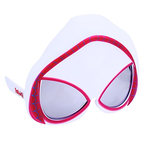Sun-Staches Costume Sunglasses Spider-Gwen Party Favors UV400 Multi-colored, 8"