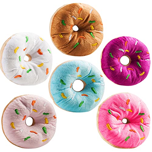 Bedwina Plush Donuts with Sprinkles - (Pack of 12) 1 Dozen Stuffed Donut Pillow Toy Party Favors, Donut Party Supplies Decoratio