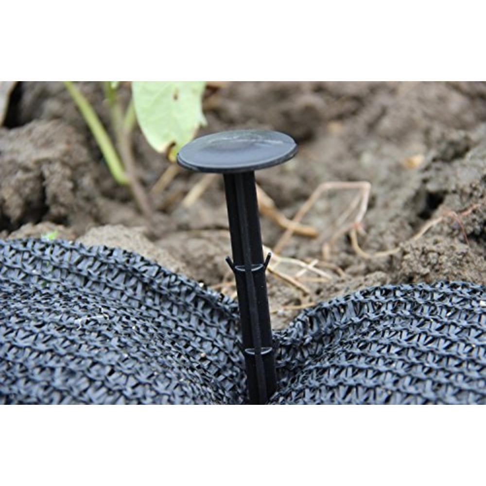 KINGLAKE 30 Pcs 6 Inches Plastic Tarp Stakes Anchors Sturdy Plastic Stakes for Keeping Garden Netting Down,Holding Down The Tarp