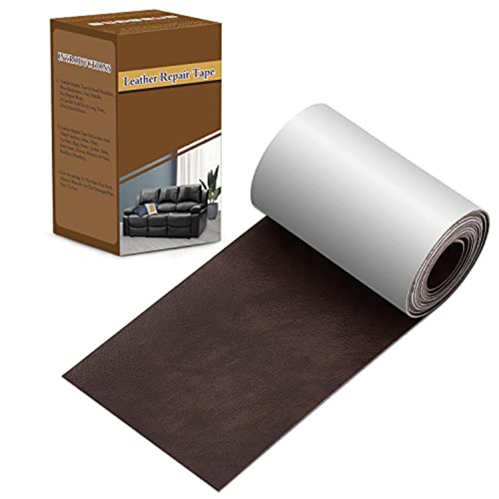 ONine Leather Tape 3X60 Inch Self-Adhesive Leather Repair Patch for Sofas, Couch, Furniture, Drivers Seat(Dark Brown)