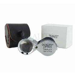 Quality Optics USA Folding Jewelers Loupe Pocket Magnifier (10X Hasting Triplet)