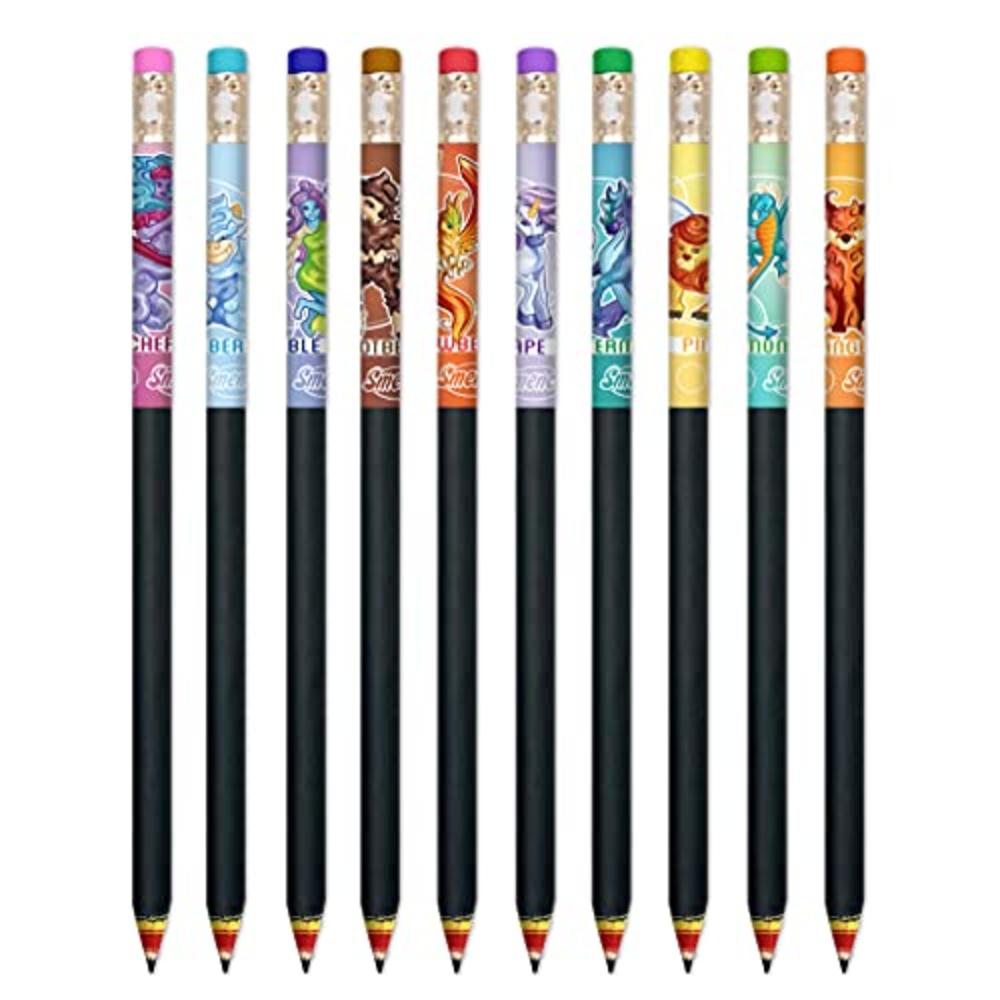 Scentco Mythical Smencils - Limited Edition - Gourmet Scented Pencils (Graphite HB #2) with new Black Finish and Multi-layered Paper Con