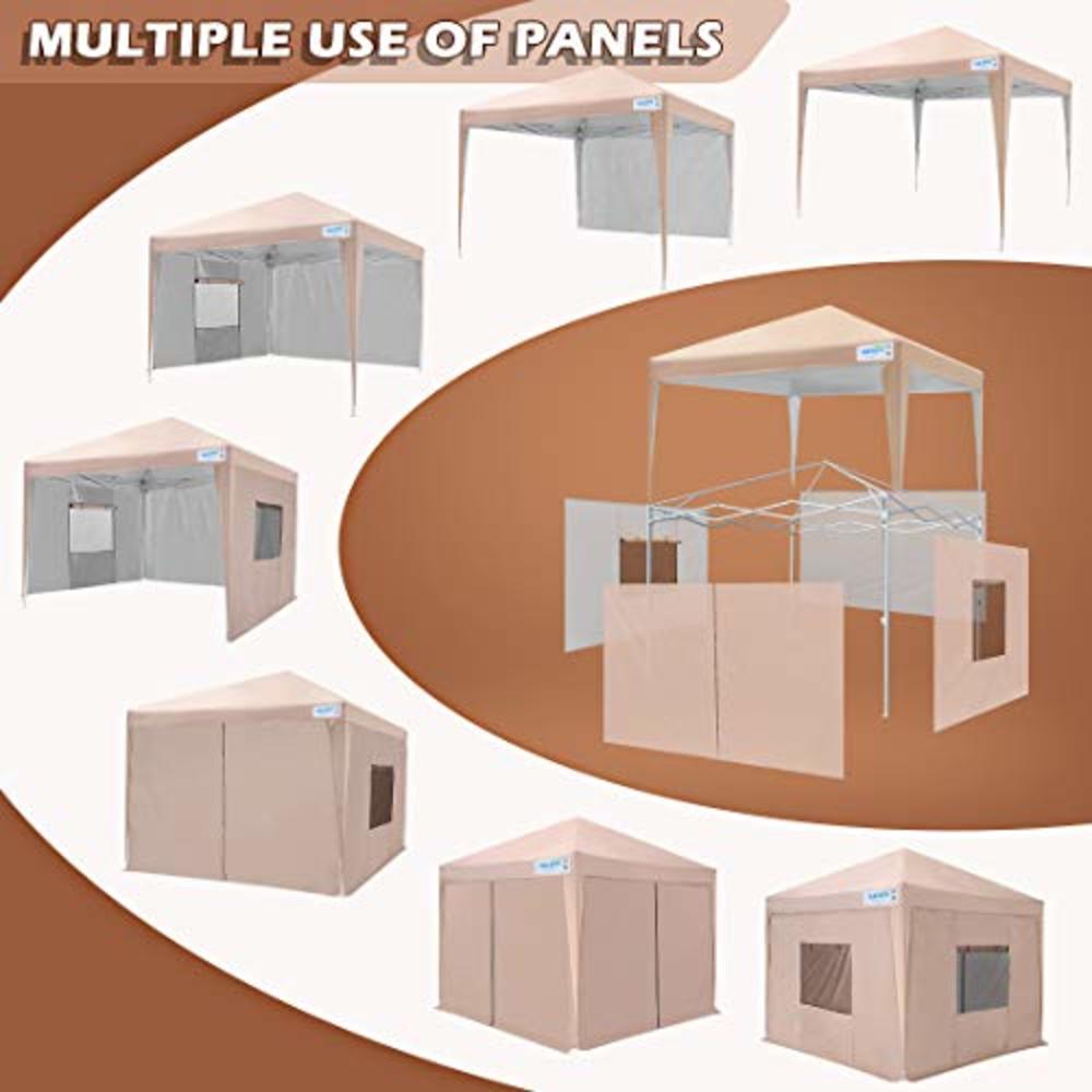 Quictent Privacy 8x8 Ez Pop up Canopy Tent Enclosed Instant Canopy Shelter Portable with Sidewalls and Mesh Windows Waterproof (