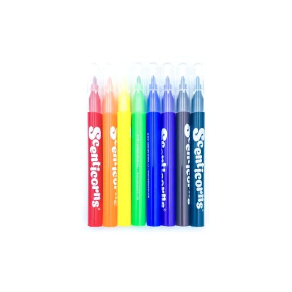 Scenticorns Kids Drawing Kit, Scenticorns Travel Activity Set, Childrens Lap Desk to go Coloring Kit - Scented Markers, Crayons, Stickers, S