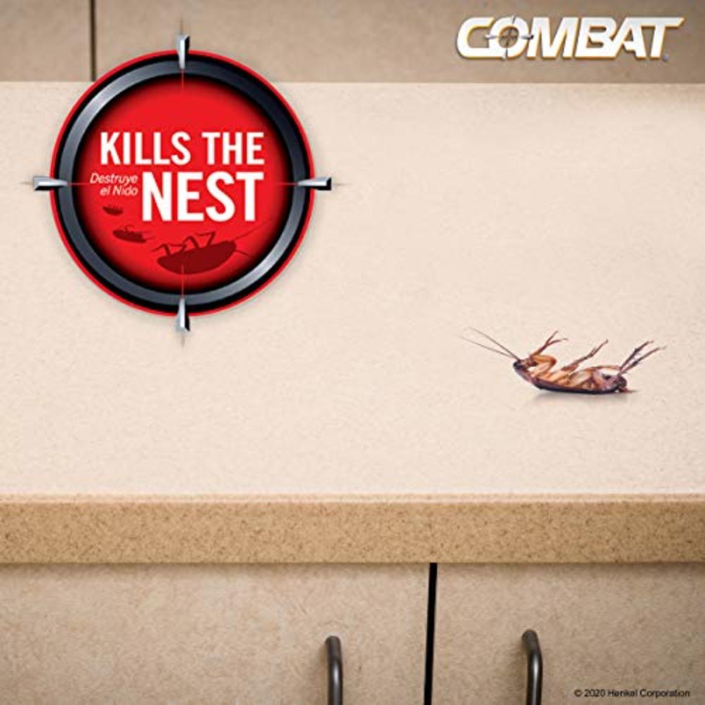 Combat Roach Killing Bait, Roach Bait Station For Large Roaches, Kills The Nest, Child-Resistant, 8 Count,Insects