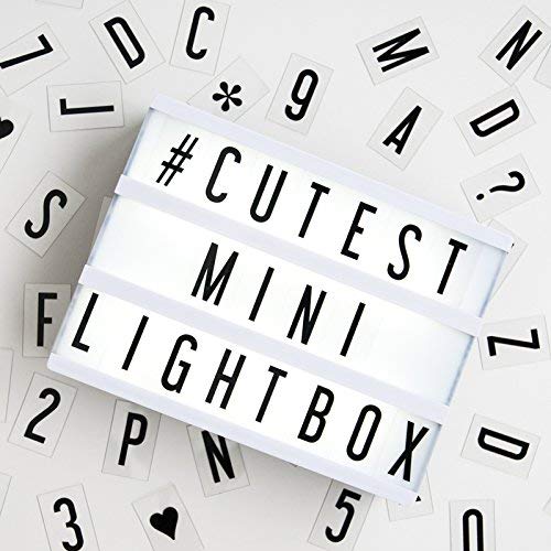physically her Jacket My Cinema Lightbox - The Mini Cinema Lightbox, LED Changeable Quote Sign To  Create Personalized Messages, with 100 Letters, Numb