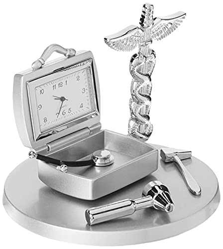 Sanis Enterprises Doctors Clock, 3.5-Inch, Silver