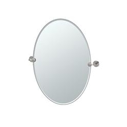Gatco Latitude II Rectangle Mirror,, Satin Nickel, 26.5 Inch, Frameless Oval - 4299