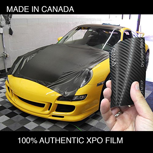 VViViD XPO Black Carbon Fiber Car Wrap Vinyl Roll Featuring Air Release Technology (10ft x 5ft)