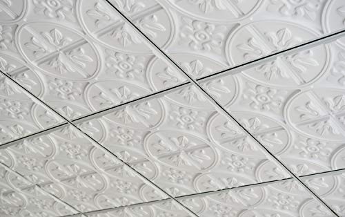 Art3d Drop Ceiling Tiles 2x2, Glue-up Ceiling Panel, Fancy Classic Style in White
