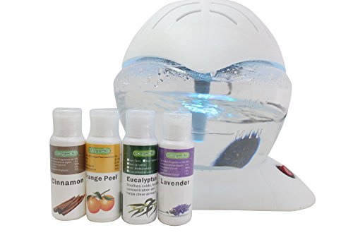 EcoGecko Color Wheel Air Cleaner, Humidifier, Revitalizer with 12 LED 7 Color lights- Plus Lavender, Orange Peel, Cinnamon and E
