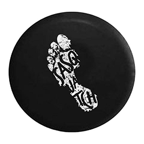 Pike Outdoors Spare Tire Cover Distressed Sasquatch Bigfoot Footprint 29 Inch