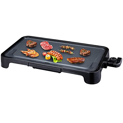 ALES H1001 Everyday Nonstick Electric Griddle, 1500W Pancake Griddle Indoor BBQ Grill Party Smokeless Griddle Pan,Healthy-Eco,No