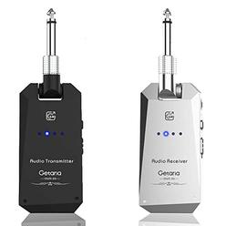 Getaria Wireless Guitar Transmitter Receiver Set 5.8GH Wireless Guitar System 4 Channels for Electric Guitar Cordless Instrument