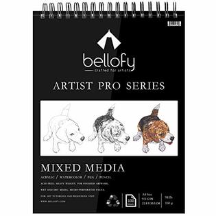 Bellofy Sketchbook Mixed Media 100 Sheet - 9x12 in Sketchpad
