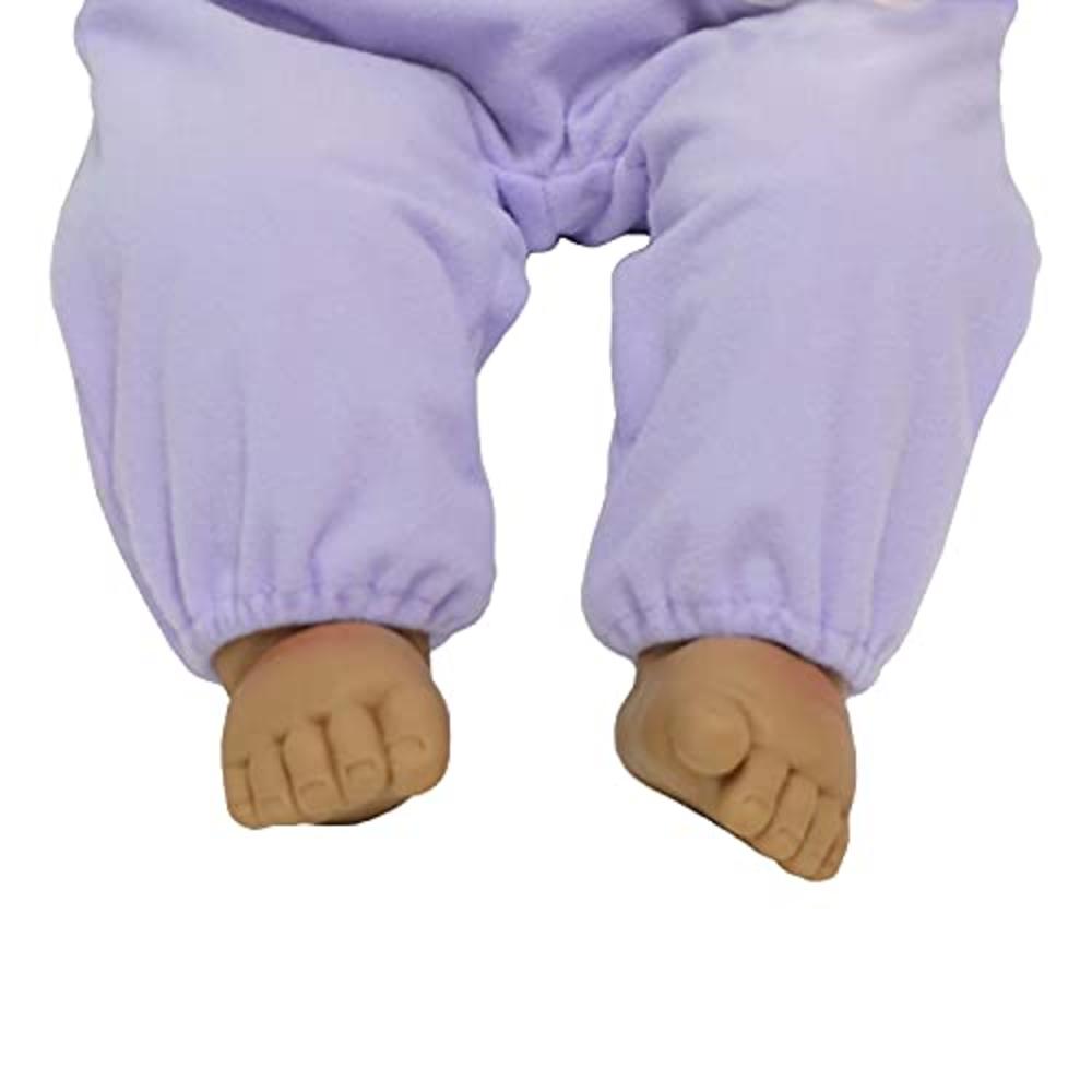 JC Toys ‘Lots to Cuddle Babies’ Hispanic 20-Inch Peach Soft Body Baby Doll and Accessories Designed by Berenguer, Purple, 35019