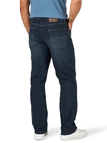 Wrangler Authentics Mens Classic 5-Pocket Relaxed Fit Jean, Military Blue  Flex, 40W x 32L