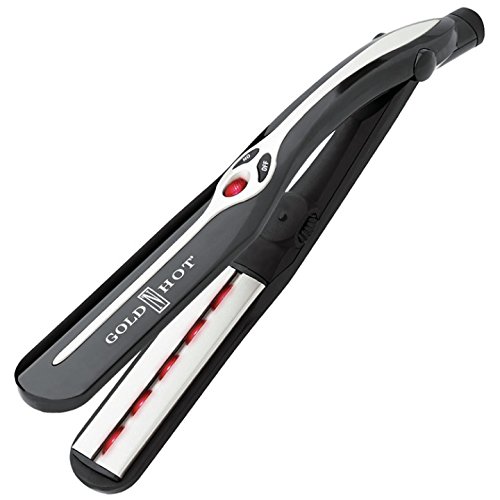 Gold n Hot Professional Far Infrared Light-Up Ceramic Straightening Iron, 1 Inch, 1.055 Ounce