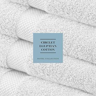 White Classic Luxury White Bath Towels Large - Circlet Egyptian