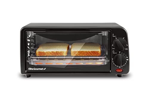 Elite Gourmet Eto236 2 Slice Toaster Oven with Timer