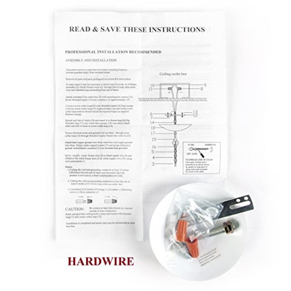 Tadpoles 4-Bulb Vintage Plug-In or Hardwired Mini-Chandelier, White Diamond