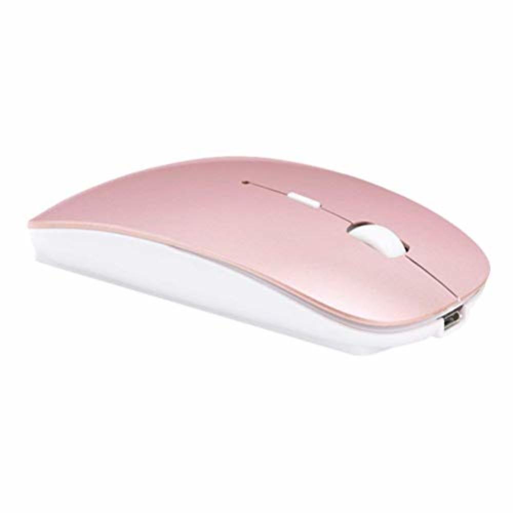 ZERU Bluetooth Mouse Rechargeable Wireless Mouse for MacBook Pro,Bluetooth Wireless Mouse for Laptop PC Computer (Rose Gold)