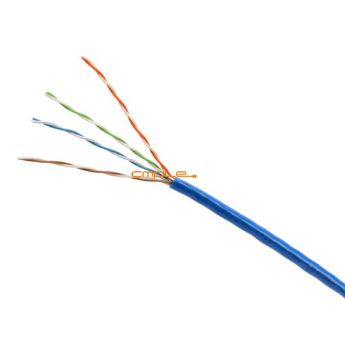 Cmple - Cat5e Gigabit Ethernet Cable Network Bulk Unshielded Twisted Pair (UTP), Solid 24AWG CMR 350 MHz, 1000 Feet Blue