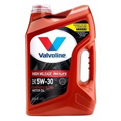 Valvoline High Mileage with MaxLife Technology SAE 5W-30 Synthetic Blend Motor Oil 5 QT