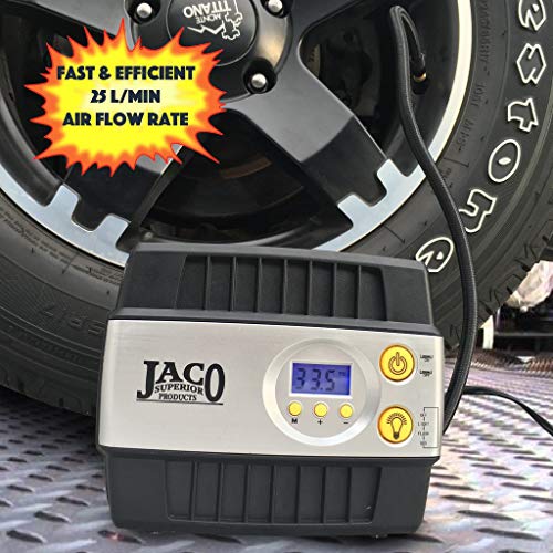 JACO Superior Produc JACO SmartPro Digital Tire Inflator - 100 PSI (12V) | Advanced Portable Air Compressor Tire Pump