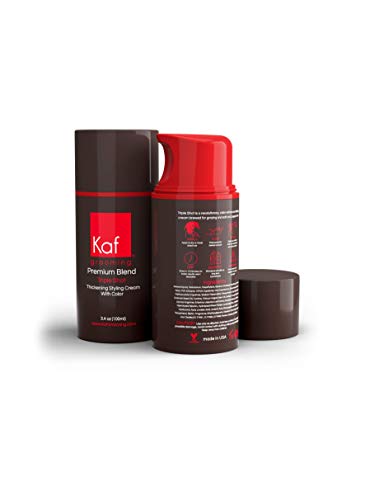 Kaf Grooming Black - Darkening Black Hair Gel Made for Men That Tints Gray  / White Hair, All Natural Styling Cream NO DYE ADDED, Temporary Co
