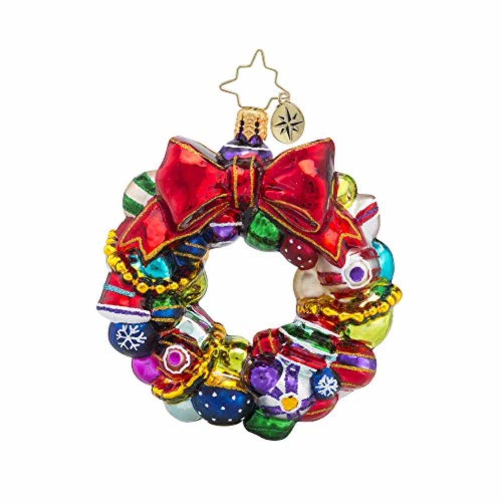 beginsel ruilen Interpretatief Christopher Radko Hand-Crafted European Glass Christmas Ornaments, Joyful  Wreath