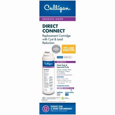 culligan US-Dc3-R Direct connect Premium Water Filter Replacement cartridge, 1 count (Pack of 1), White