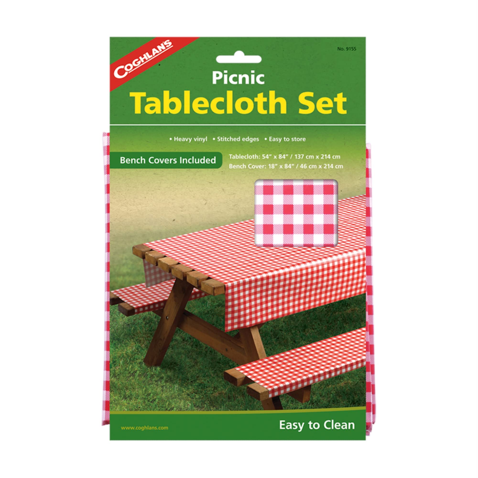 Coghlan's Ltd. coghlans Picnic Table Set with Tablecloth and Bench covers, Multi, One Size