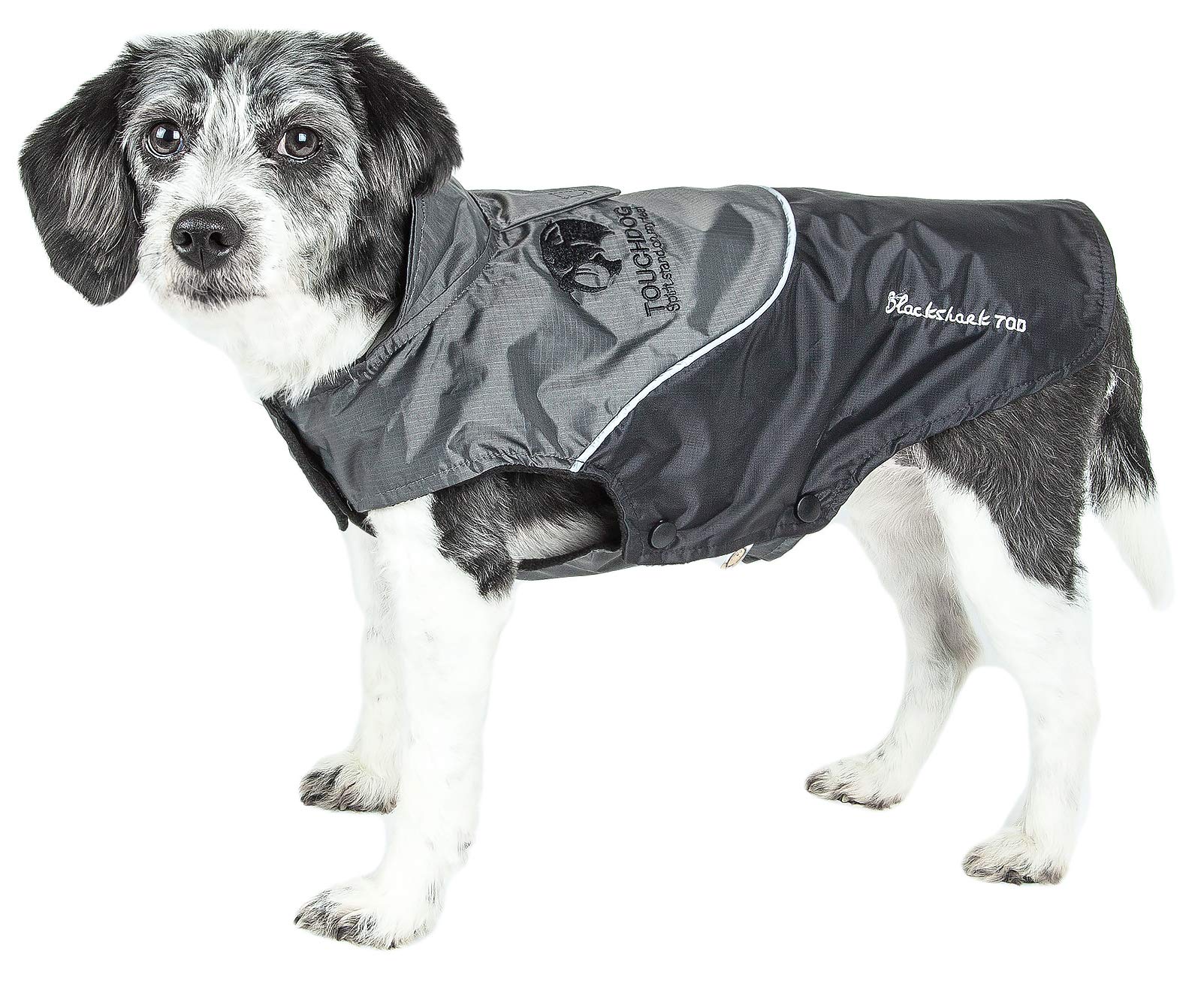 TOUcHDOg Lightening-Shield Waterproof 2-in-1 with Removable Polar Fleece Lining Pet Dog coat Jacket w Blackshark Technology, Lar