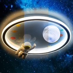 ONEELDY 20 Astronaut ceiling Light Modern LED Flush Mount chandeliers ceiling Lamp 55W Stepless Dimmable Planet ceiling Lighting