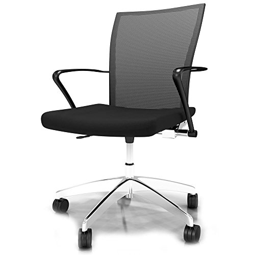 Mayline ValorA Height Adjustable Task chair Back Mesh color: Black