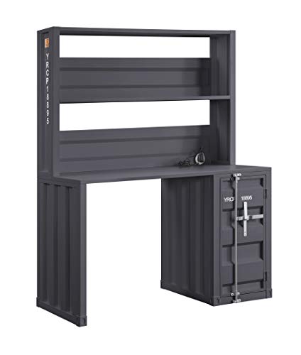 Acme Furniture AcME cargo Desk & Hutch - - gunmetal