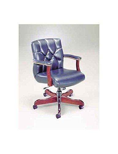 High Point Furniture Management Swivel chair w Tufted Back (FAB970-Walnut Fabric)
