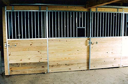 country Manufacturing 10 ft galvanized Horse Stall Front Kit with Feed Opening