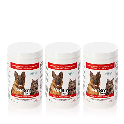 VetSmart Formulas critical Immune Defense for Dogs & cats Supports Normal cell growth - Turkey Tail Reishi Shiitake and Maitake Mushroom Formula w