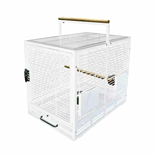 King\'s Cages Kings cages PcT 1519 Powder coated (White) Travel carrier cage Toy Parrots conures Lovebirds cockatiel Parakeet & Similar Size P
