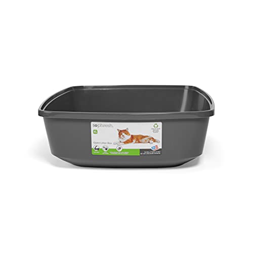 So Phresh Petco Brand - So Phresh charcoal Open cat Litter Box 22.5 L X 17 W X 5.5 H X-Large