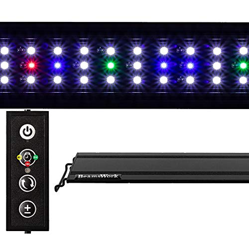 BeamsWork Vivio Full Spectrum LED Timer Adjustable Dimmer Aquarium Fish Tank Light Freshwater 12 20 24 30 36 48 (36 - 40)