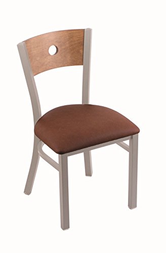 Holland Bar Stool 63018ANMedMplBReiAdo 630 Voltaire 18 chair with Anodized Nickel Frame Finish Rein Adobe