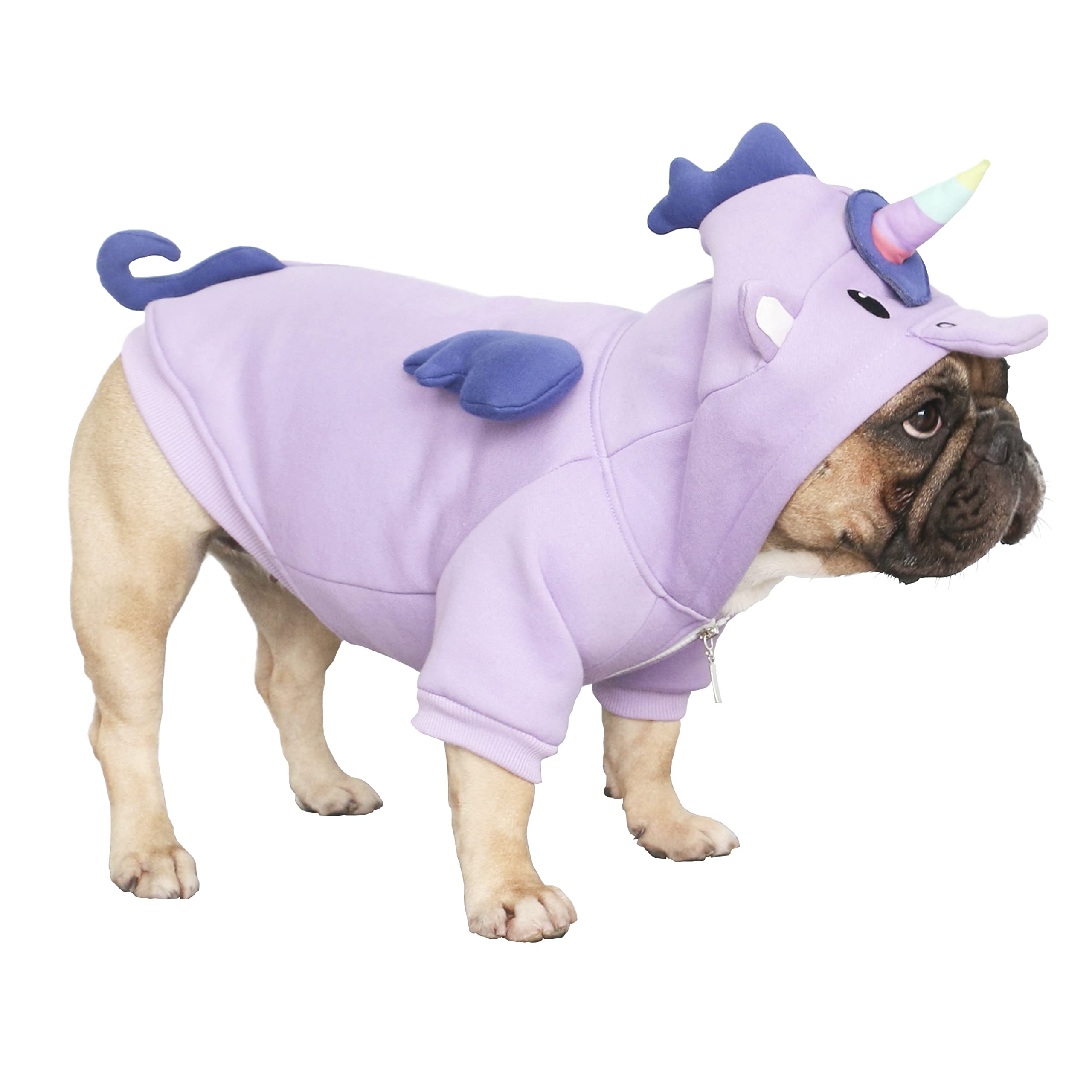 iChoue ichoue Unicorn Dog Halloween costumes Small Medium clothes Boy girl  Shirt Sweater cute Funny for French Bulldog cold Weather Win