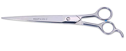 Wolff Industries Wolff grooming Shears - 9.0 to 10.0 choose Straight curved Bent Shank Filipino Style (10.0 Straight)