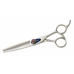 Kenchii Five Star Offset Handle Dog grooming Shears 46 Tooth Thinning Texturizing grooming Shear (46 Tooth Thinner Straight)