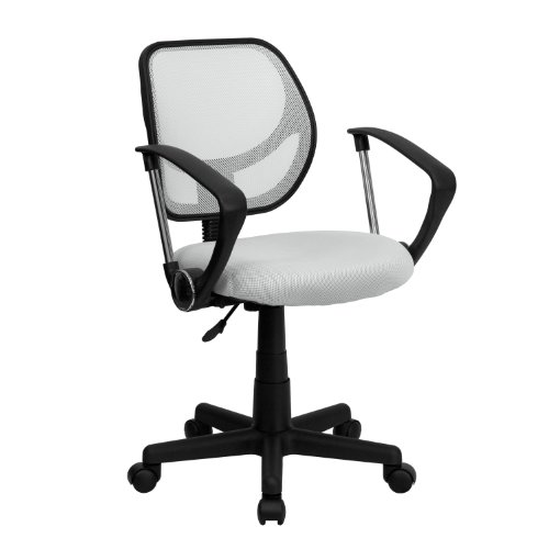 Flash Furniture Mid-Back Black Mesh Task chair and computer chair with Arms WA-3074-BK-A-gg]