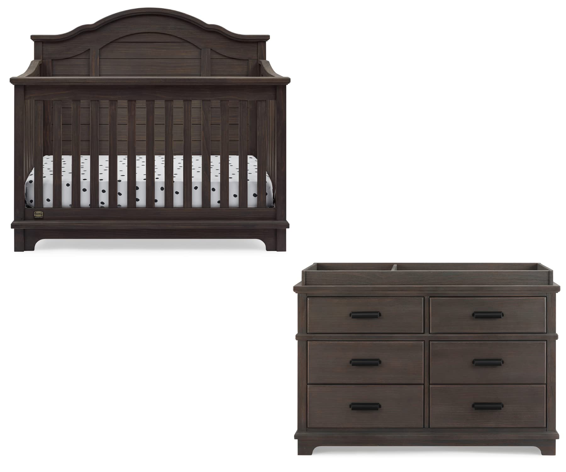 Delta Children Simmons Kids Asher crib and Dresser Nursery Furniture